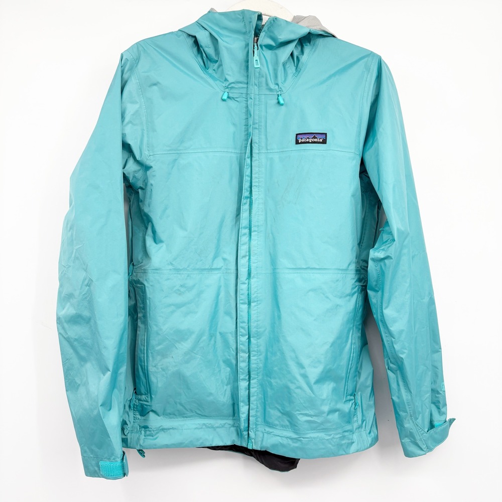 Patagonia Womens Torrentshell 3L Waterproof Gorpcore Rain Jacket Turquoise M